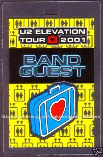 U2 backstage pass Tour Laminate BAND GUEST 01 elevation  