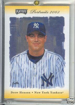 2003 PLAYOFF PORTRAITS AUTO GOLD DREW HENSON 1/10  