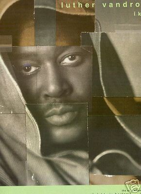Luther Vandross Wearing Hoodie 1998 Promo Poster Ad