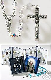 AVE MARIA ITALIAN CRYSTAL ROSARY BEADS GIFT BOXED  