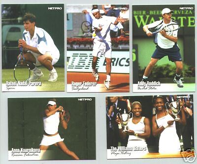 2003 Net Pro Tennis Card Set Rafael Nadal Federer  