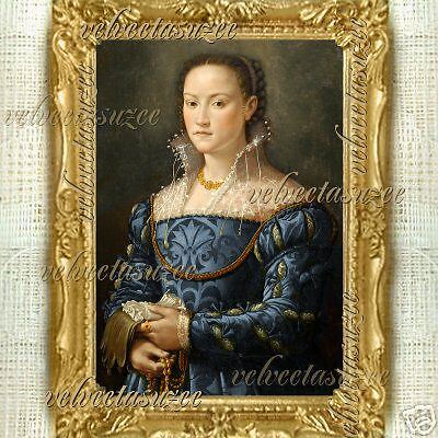 1500s Lady Dollhouse Doll House Miniature Picture Art  