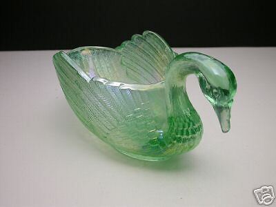 Lenox Imperial Meadow Green Carnival Swan Bowl TM  