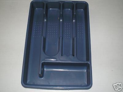 RUBBERMAID SMALL BLUE CUTLERY TRAY KNIFE FORK SPOON  