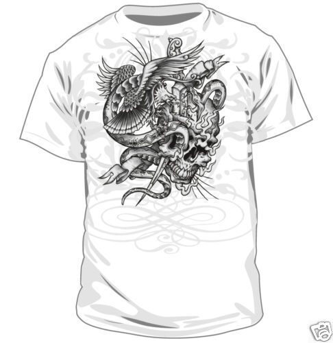 VERSE TATTOO TANGLED WHITE miami ink T SHIRT XXL  