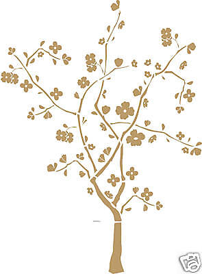 CHERRY BLOSSOM TREE MINI MURAL APPLIQUES RMK1165GM  