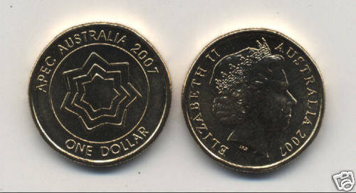 Australia 1 Dollar 2007 APEC Queen KM NL UNC  