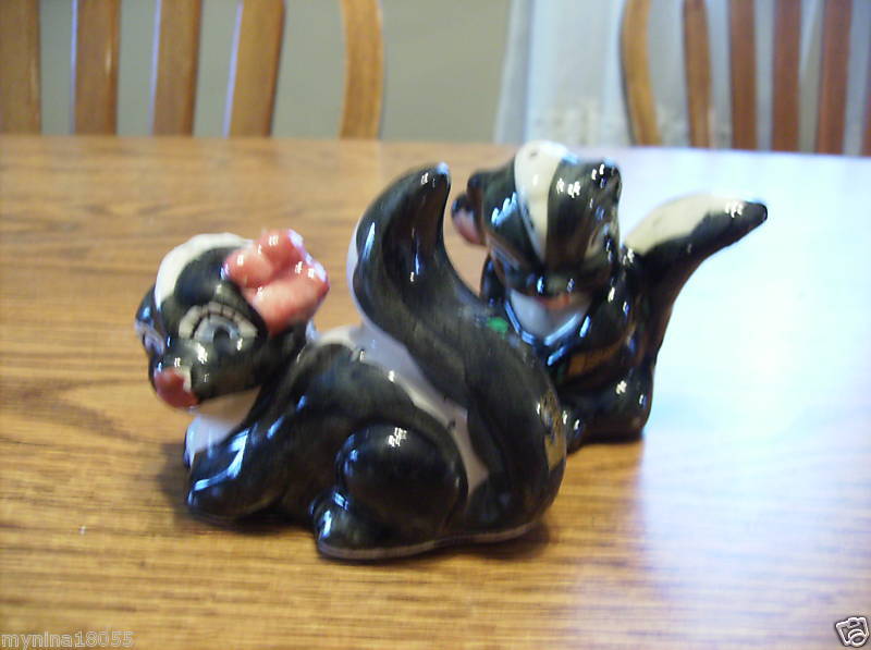 Vintage Skunk Salt & Pepper Shakers  