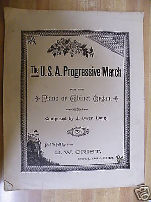 1913 USA Progressive March Crist Moultrie Oh Music