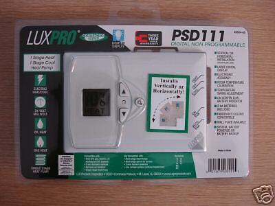 NIB LUXPRO PSD111 Digital Thermostat Horizontal/Vertcal  