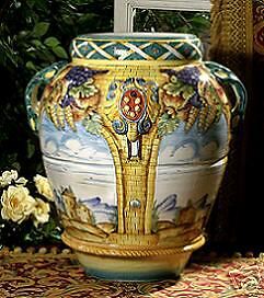 Majolica Deruta Large Urn/Jar Intrada Italian Ceramics  