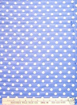 WOVEN POLKA DOTS SKY BLUE CHARMING TEXTURED CREAM DOTS Fabric  