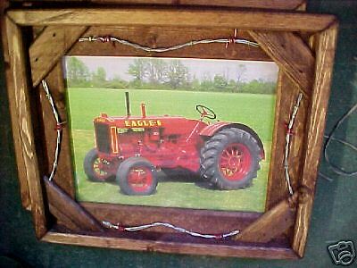 Midwest Folk Art Barbwire Eagle 6 Vintage Tractor farm  