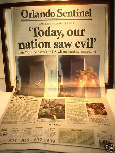 ORLANDO SENTINEL NEWS/9/12/01 WTC DESTRUCTION 1519  