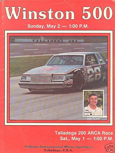 1982 WINSTON 500 TALLADEGA NASCAR RACE PROGRAM  