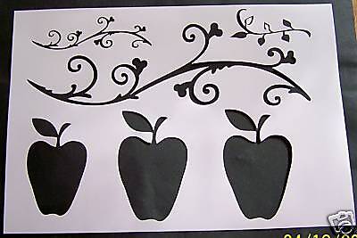 STENCILS~ APPLE/APPLES, IVY,VINES  