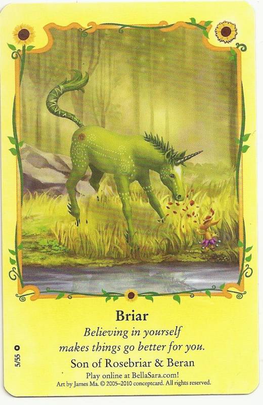 BELLA SARA SUNFLOWERS NON FOIL CARD#5/55 BRIAR  