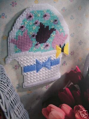 Plastic Canvas Pattern Basket of Spring Wall Hanging  