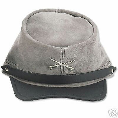 XTREME CUSTOM WEAR * CIVIL WAR GREY SUEDE KEPI *  NEW  