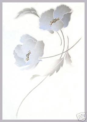 F32   Dainty Flowing Blue Flowers on 26 Ceramic Decals  