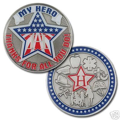 My Hero Challenge coin, custom coins Fire Fighter.  