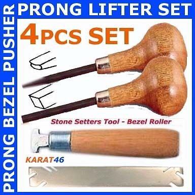 Prong LIFTER Bezel Pusher Roller Setters 4p KIT Setting  