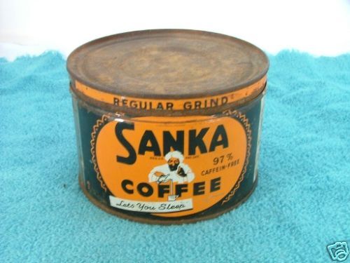 Sanka Coffee Tin One Pound Maxwell House Division  