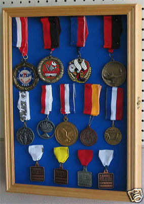 Medal/Ribbon Shadow Box Display Case Cabinet, w/ door  